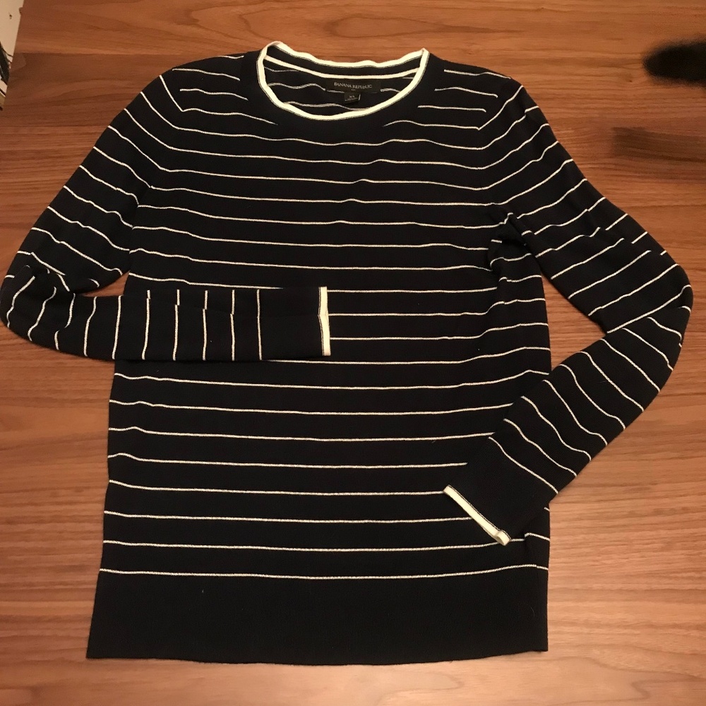 Banana Republic Navy Striped Sweater